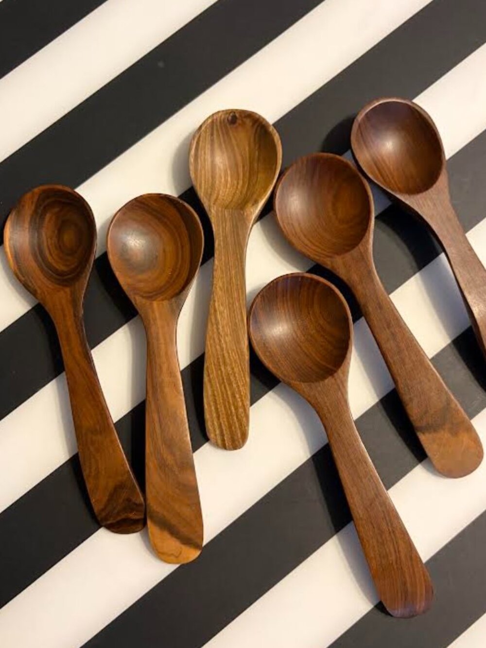 NEW Wooden 6 small spoons